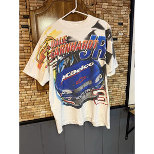 VTG 90s Dale Earnhardt Jr Chase Authentics NASCAR AOP Tee Rising Son Size XXL
